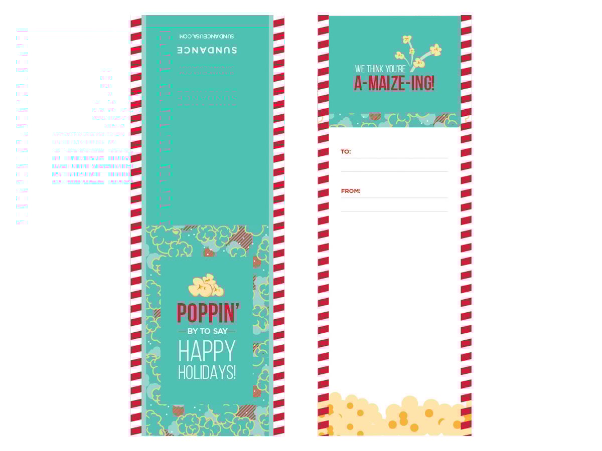 Holiday Popcorn Kit Tag Concept
