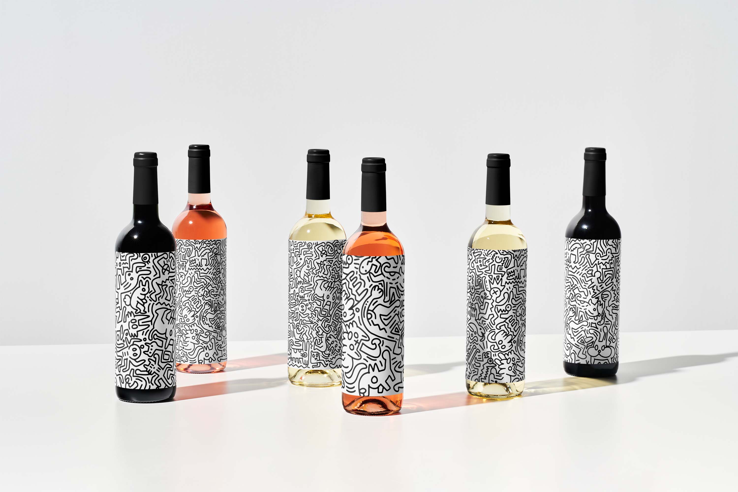 Mosaic Wine Bottle Mock Up